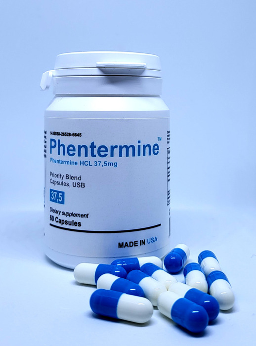 Phentermine HCL 37,5mg 60caps USA